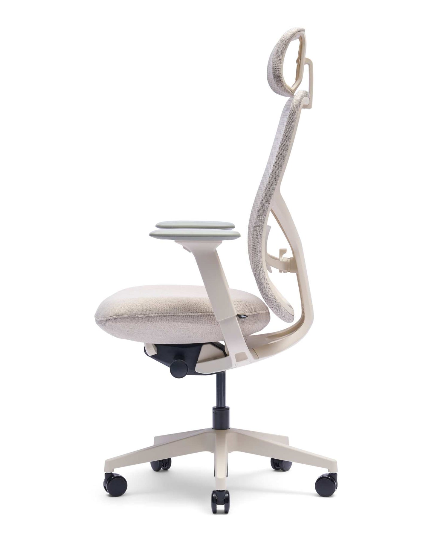 Zinnia EN-1335 bureaustoel met hoofdsteun, Milk Coffee