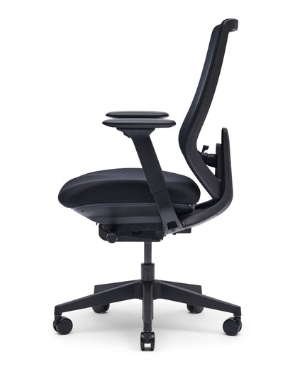 Yasmin EN-1335 bureaustoel, Pure Black