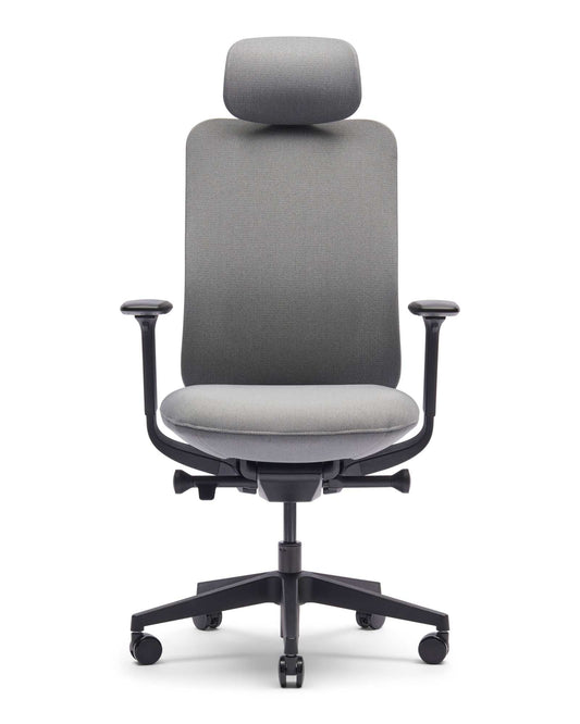 Zinnia EN-1335 bureaustoel met hoofdsteun, Lead Grey